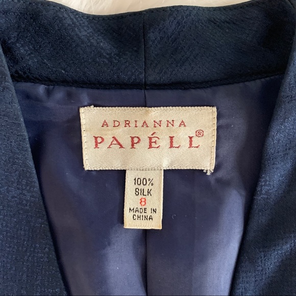 Vintage ADRIANNA PAPÉLL silk boho patterned blazer - Picture 3 of 12